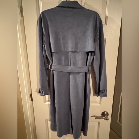 Truth by Republic - NWT Blue Trench Coat With Tie Belt & Pockets - Size Medium - Picture 3 of 6
